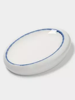 Блюдо сервировочное Magistro Blue Lagoon, 2114.43.5 см, фарфор, белое