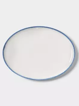 Блюдо сервировочное Magistro Blue Lagoon, 30.522.72.3 см, фарфор, белое