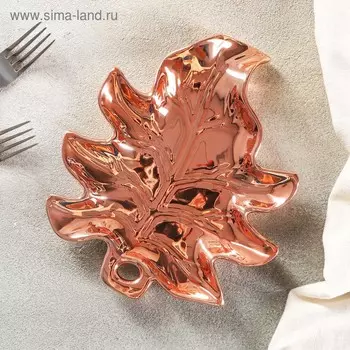 Блюдо керамическое сервировочное «Сияющий лист», 21162 см, цвет МИКС