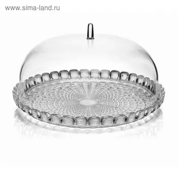 Блюдо сервировочное Guzzini Tiffany, d=29.8 см, цвет серый