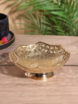 Блюдо сервировочное «Золотые узоры», 15155.5 см, латунь