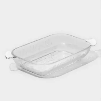 Блюдо-шубница «Цветок», стеклянное, 30165 см, в подарочной упаковке