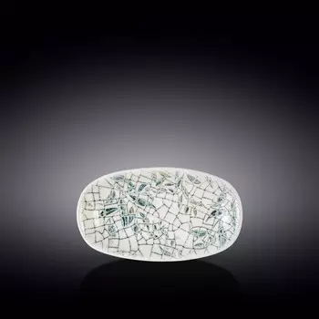 Блюдо суперэллипс Wilmax England Olive Green, размер 20x11 см