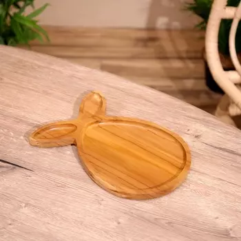 Блюдо «Ушки», 19228 см, тиковое дерево