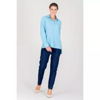 Блуза-рубашка женская, размер 46