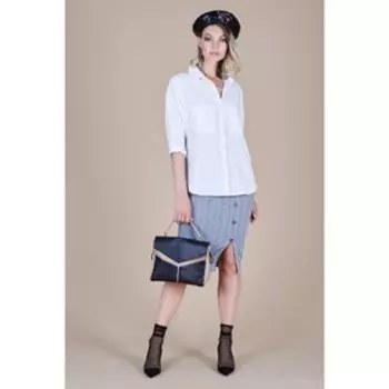 Блуза-туника женская, размер 42, цвет белый