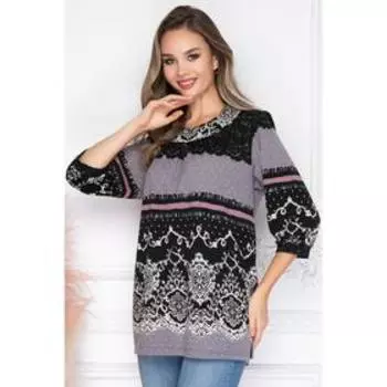 Блуза «Виладж блэк грей», размер 54