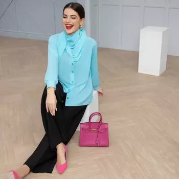 Блуза женская Charutti «Делюсь настроением. Нежный ментол», размер 54