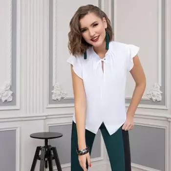 Блуза женская Charutti «Свежая подборка», размер 54, цвет белый