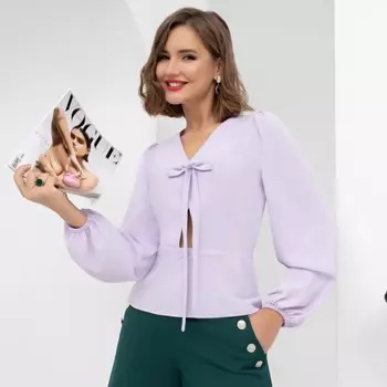 Блуза женская Charutti «Успешная карьера. Нежная сирень», размер 46