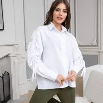 Блуза женская Charutti «Всегда на связи», размер 52, цвет белый