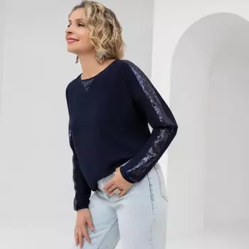 Блуза женская «Непредсказуемый эффект», размер 56