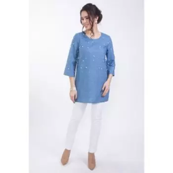 Блуза женская, размер 42, цвет голубой