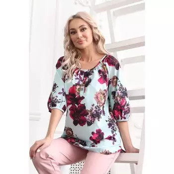 Блуза женская, размер 42, цвет голубой