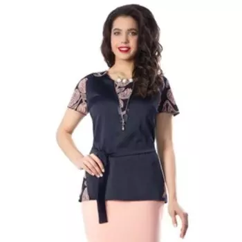 Блуза женская, размер 42, цвет синий