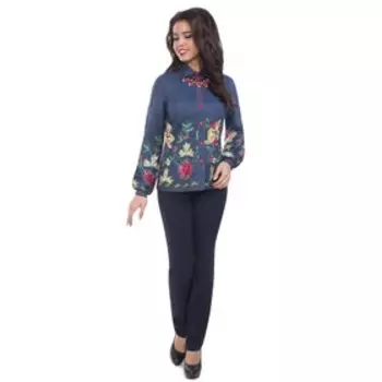 Блуза женская, размер 42, цвет синий