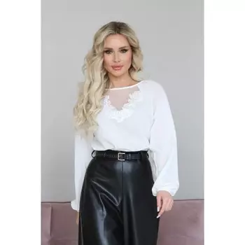 Блуза женская, размер 44, цвет белый