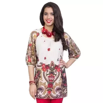 Блуза женская, размер 44, цвет бежевый