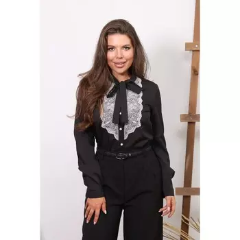 Блуза женская, размер 44, цвет чёрный,