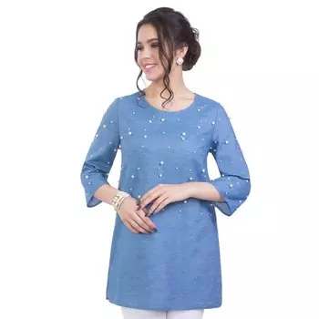 Блуза женская, размер 44, цвет голубой