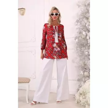 Блуза женская, размер 44, цвет красный