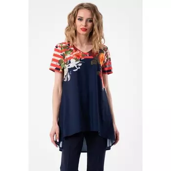 Блуза женская, размер 44, цвет синий