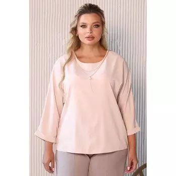 Блуза женская, размер 46, цвет бежевый