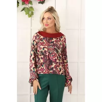 Блуза женская, размер 46, цвет бордовый