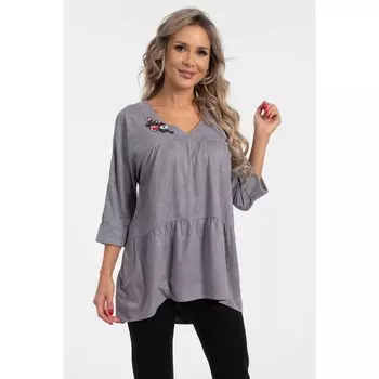 Блуза женская, размер 46, цвет серый