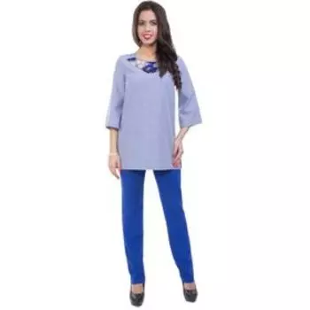 Блуза женская, размер 48, цвет синий