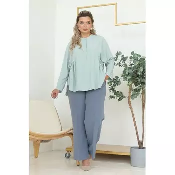 Блуза женская, размер 50, цвет мятный