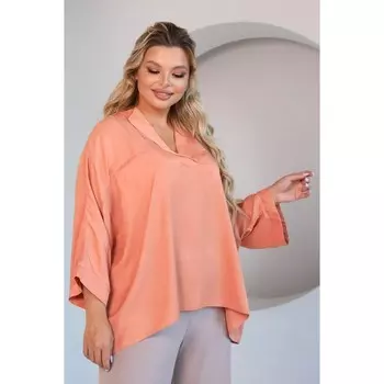 Блуза женская, размер 50, цвет терракотовый