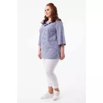 Блуза женская, размер 52, цвет синий