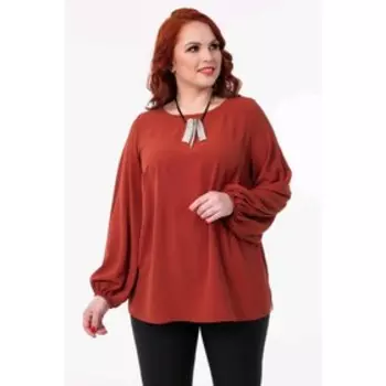 Блуза женская, размер 52, цвет терракот