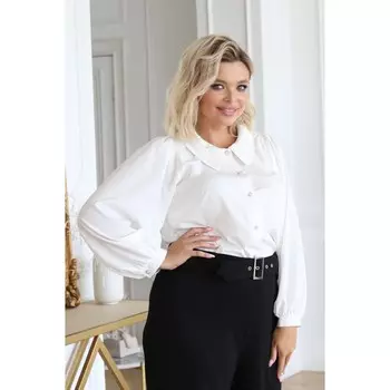 Блуза женская, размер 54, цвет белый