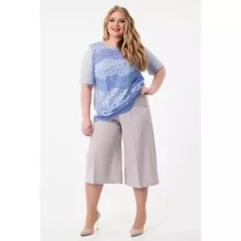 Блуза женская, размер 54, цвет голубой