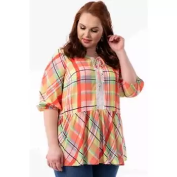 Блуза женская, размер 54, цвет оранжевый