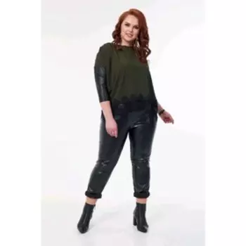 Блуза женская, размер 58, цвет хаки