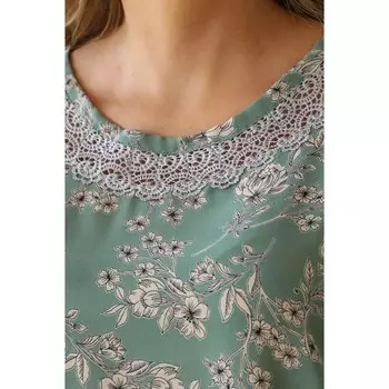 Блуза женская, размер 62, цвет зелёный