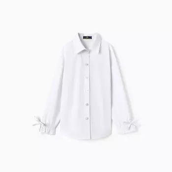 Блузка для девочек , цвет белый, рост 122 см