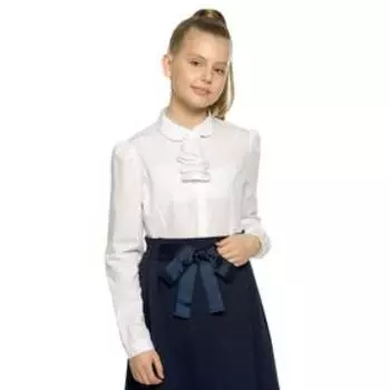 Блузка для девочек, рост 146 см, цвет белый