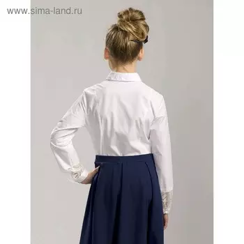 Блузка для девочек, рост 152 см, цвет белый