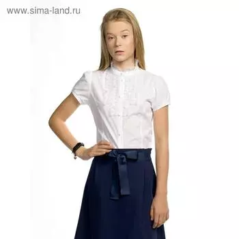 Блузка для девочек, рост 164 см, цвет белый