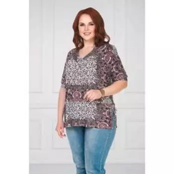 Блузка «Кантелло гжель», размер 50