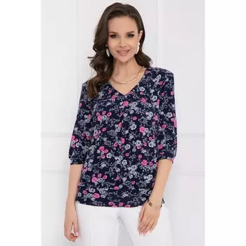 Блузка «Капурия блу фловерс», размер 54