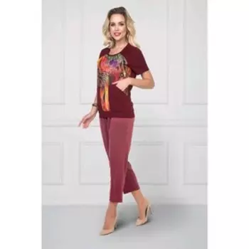 Блузка «Комизо марсала», размер 50