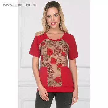 Блузка «Комизо ред роуз», размер 46