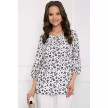 Блузка «Луина вайт фловерс», размер 54