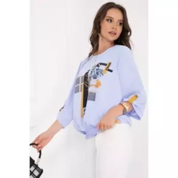 Блузка «Медильяни лайт блу», размер 48