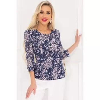 Блузка «Мелаццо блу фловерс», размер 52